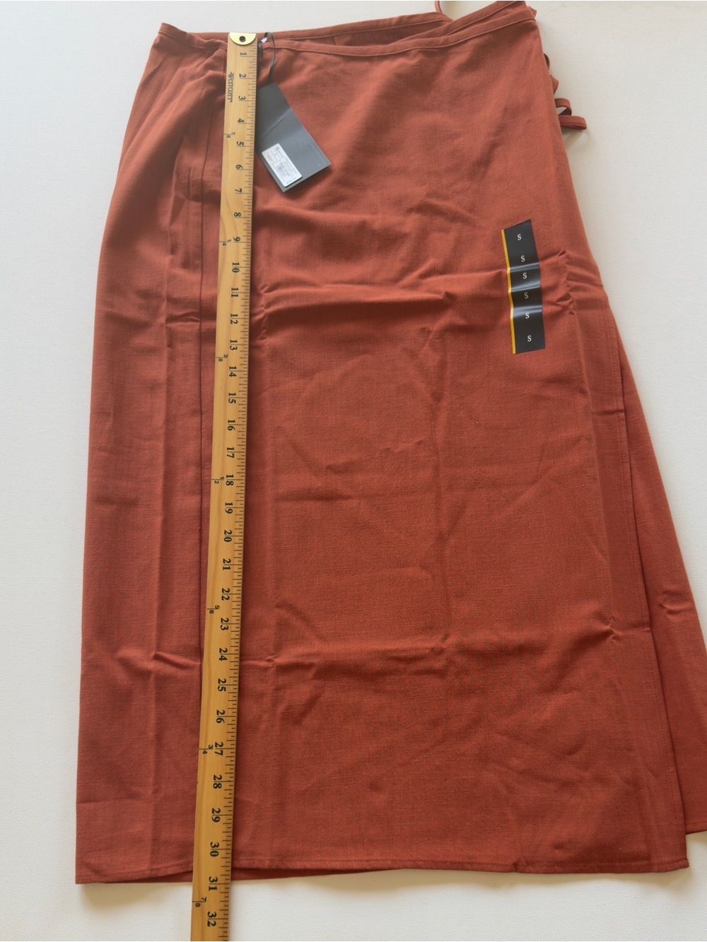 NWT Women's Future Collective Rust Wrap Skirt Classic A-Line Small (E4)